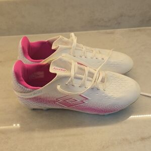 OTTO Women's White and Pink Soccer Cleats